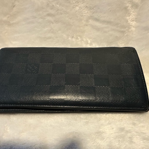 Louis Vuitton Dark Blue Damien Patterned Leather Long Wallet - Picture 2 of 8